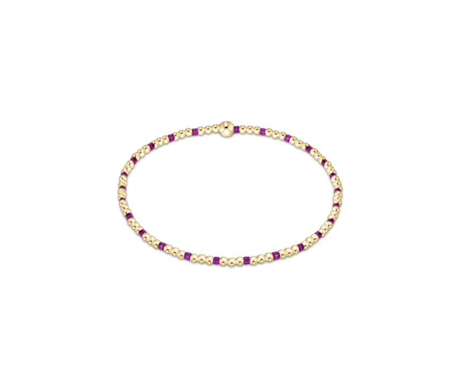 egirl hope sincerity pattern 2mm bead bracelet fucshia