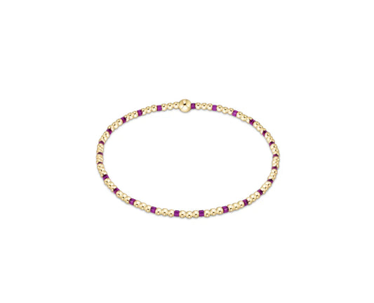 egirl hope sincerity pattern 2mm bead bracelet fucshia