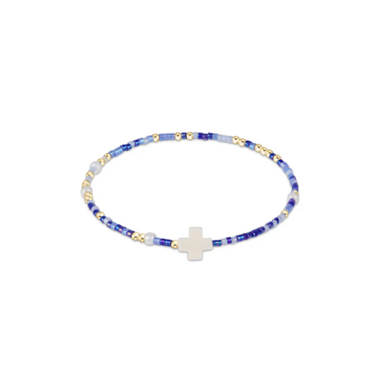 egirl hope unwritten signature cross bracelet is a smurf's butt blue?