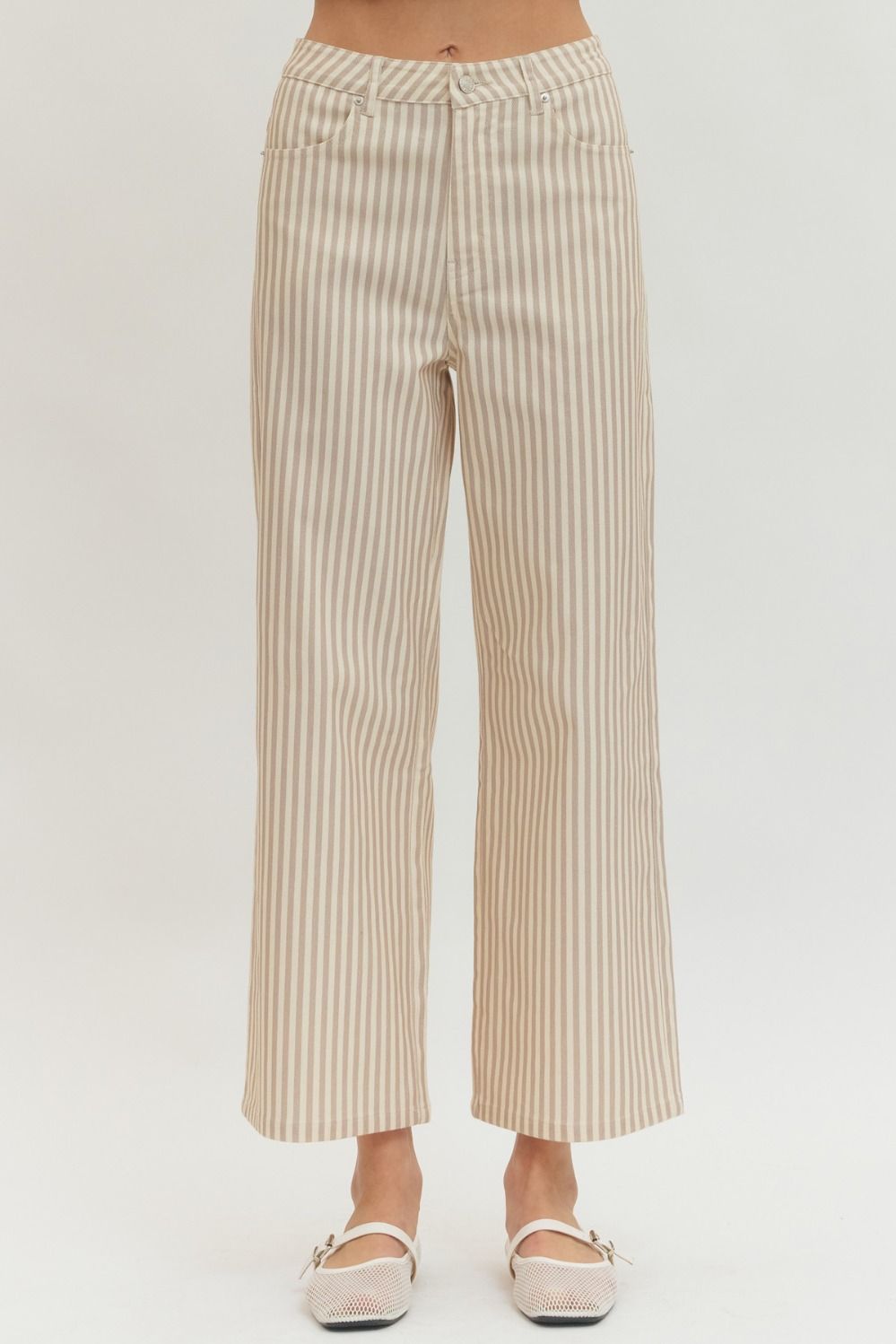 beth striped wide leg pant