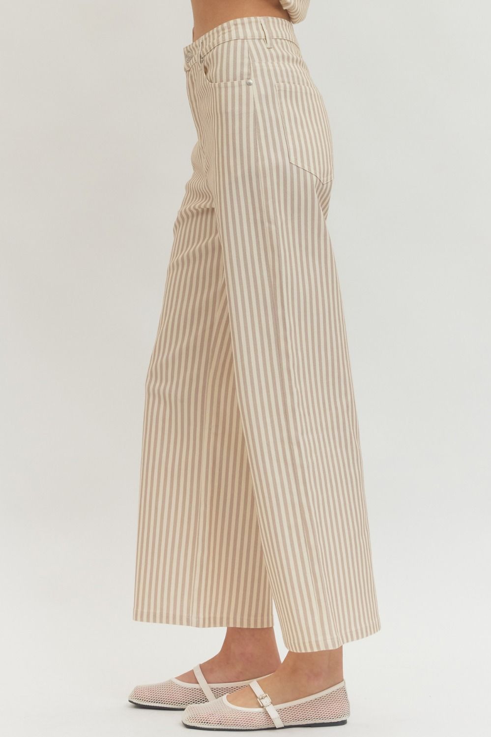 beth striped wide leg pant
