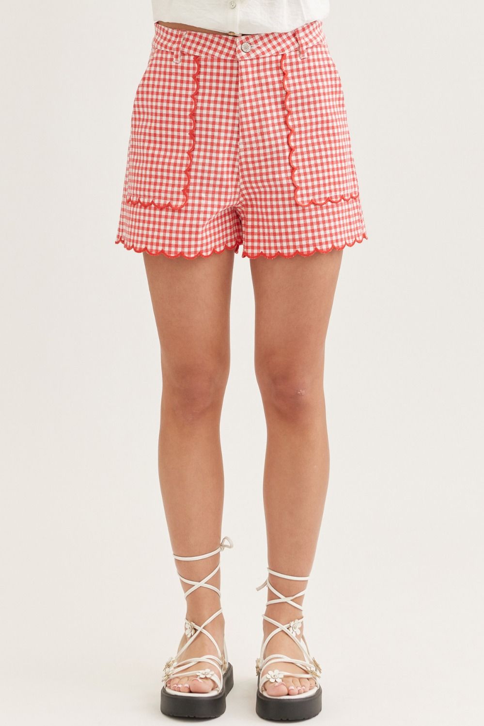 morgan scallop hem short