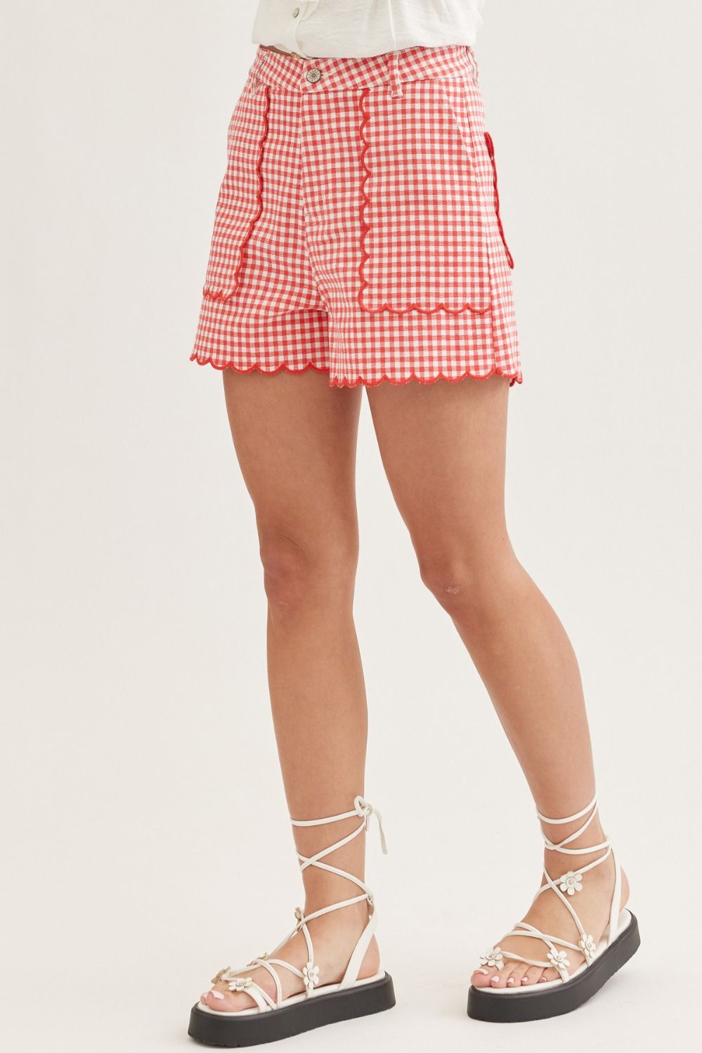morgan scallop hem short