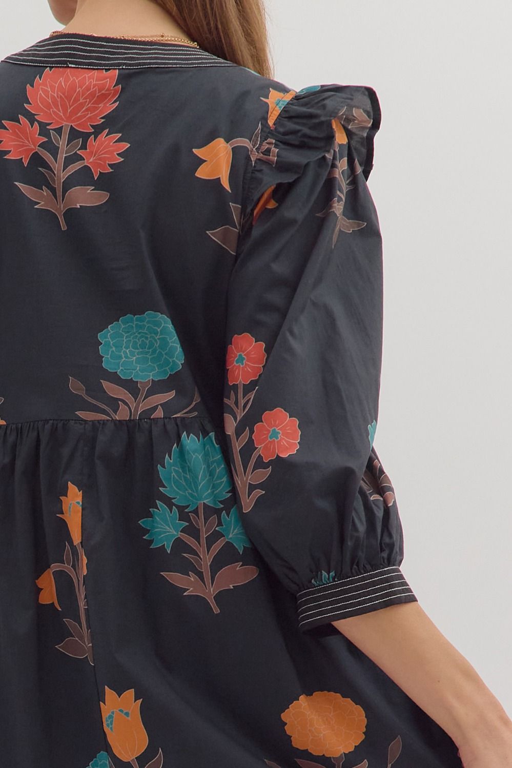 thea floral midi dress