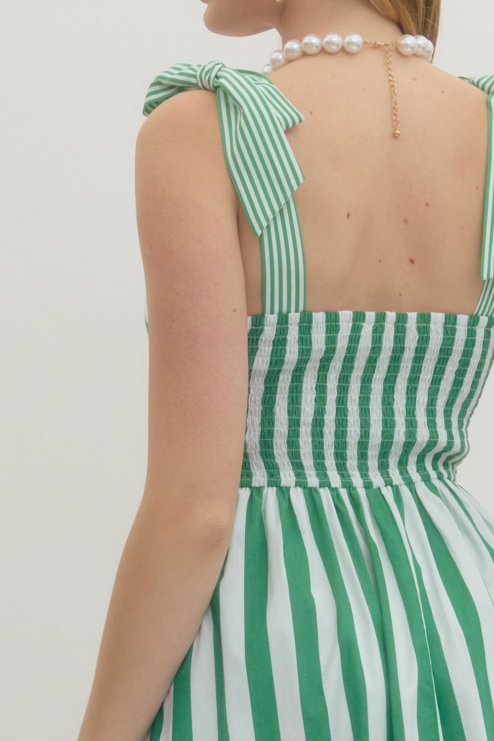 daisy stripe maxi dress