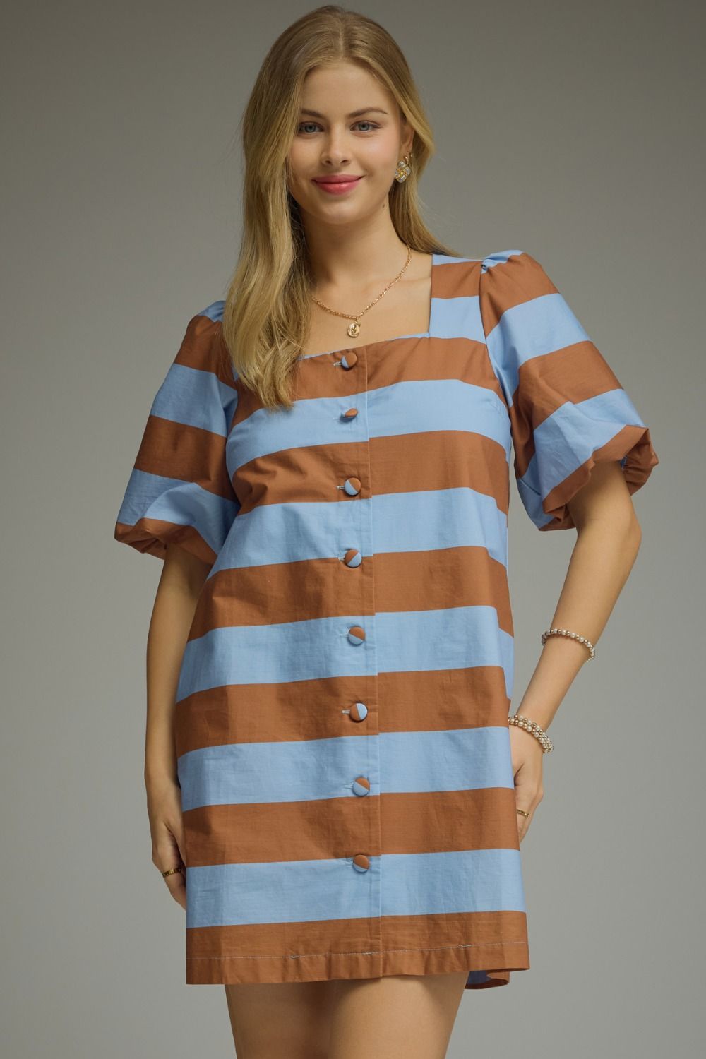 serena stripe mini dress