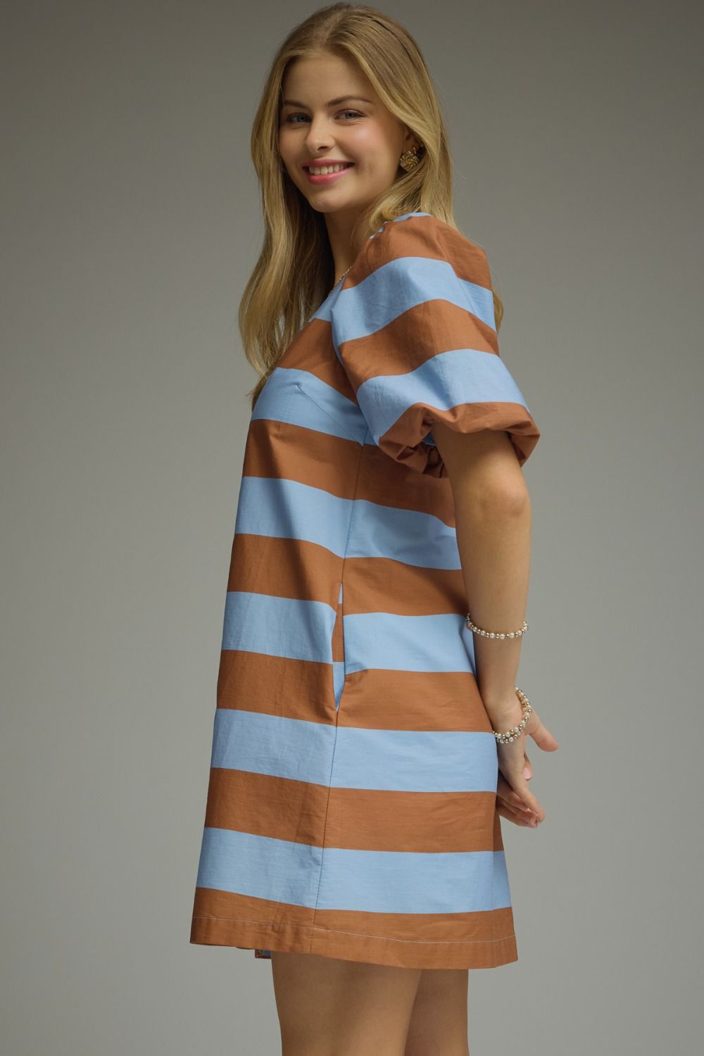 serena stripe mini dress