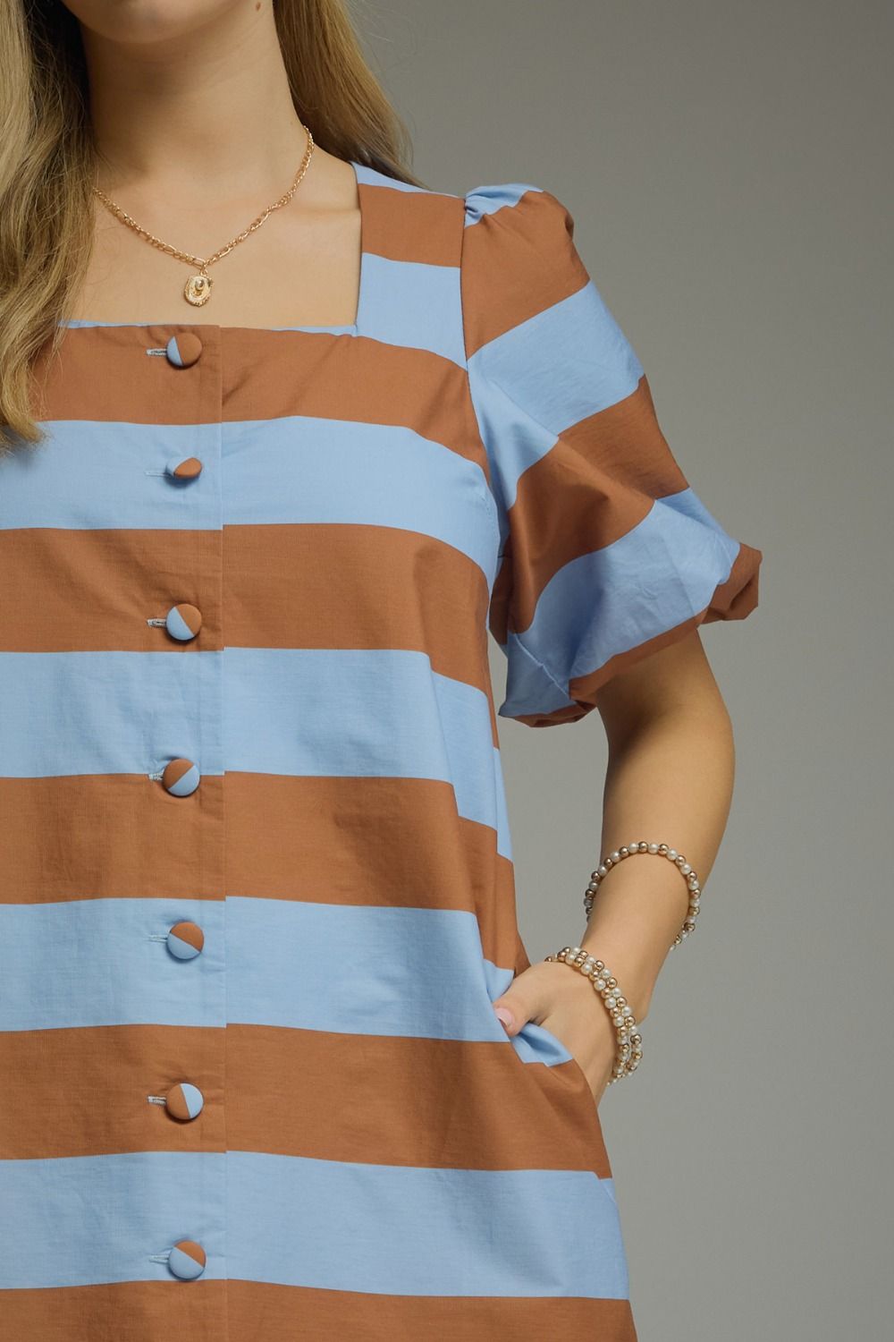 serena stripe mini dress