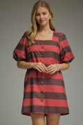 serena stripe mini dress