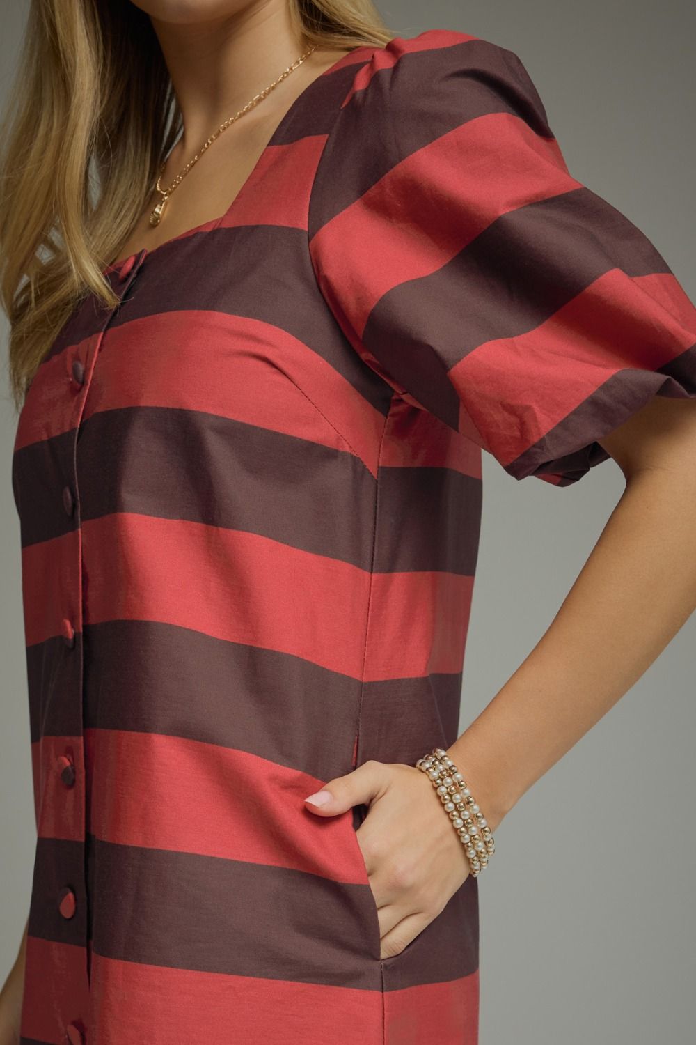 serena stripe mini dress