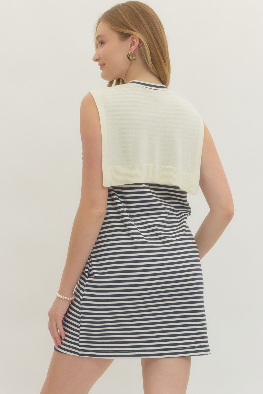 scarf stripe dress