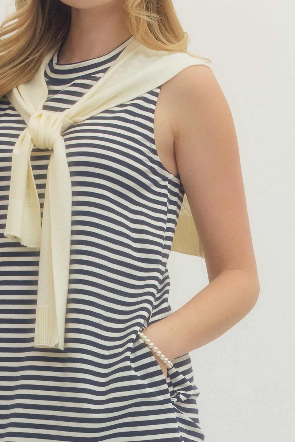 scarf stripe dress