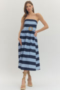 molly stripe midi dress