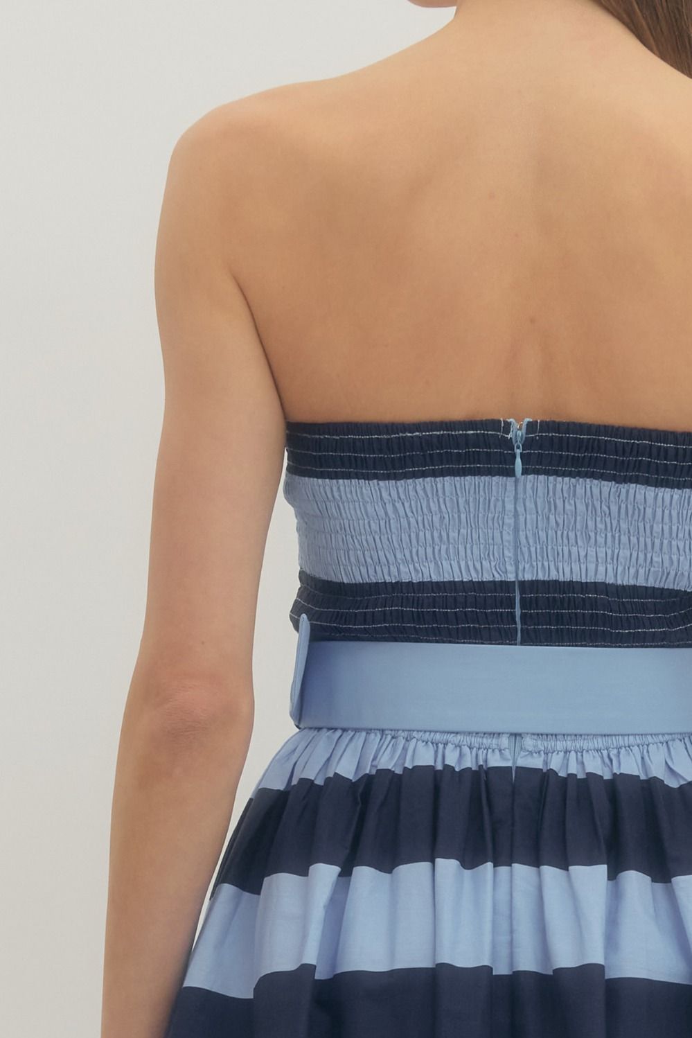 molly stripe midi dress