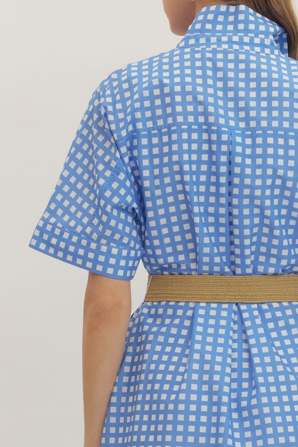 gwen gingham midi dress