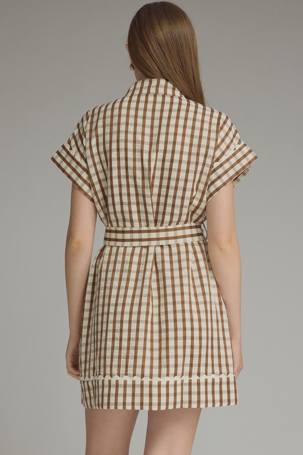 maple gingham mini dress
