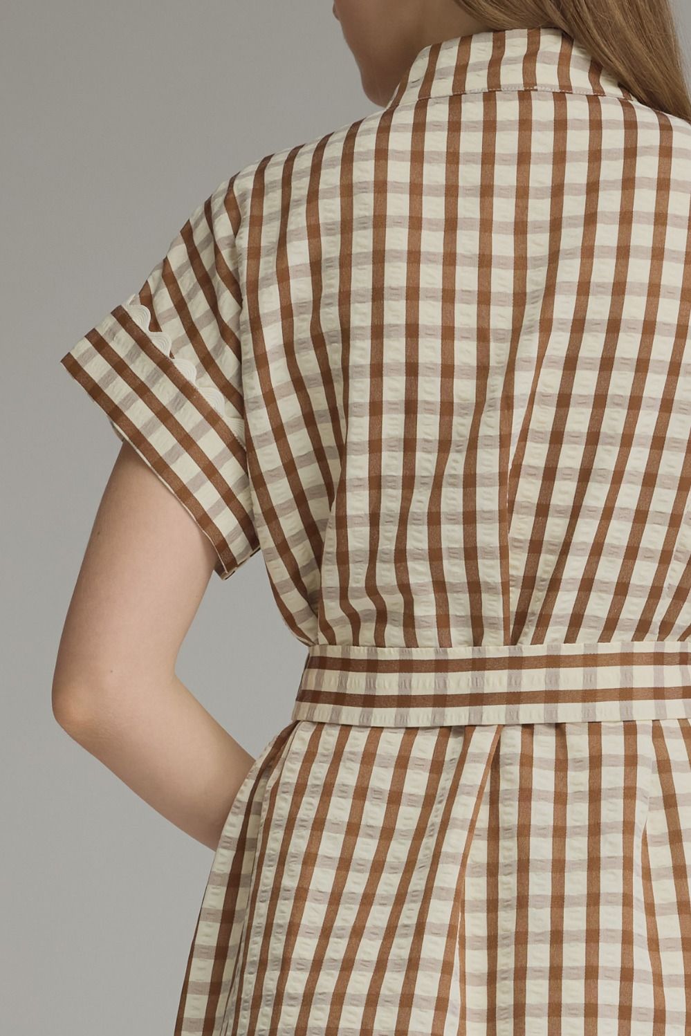 maple gingham mini dress
