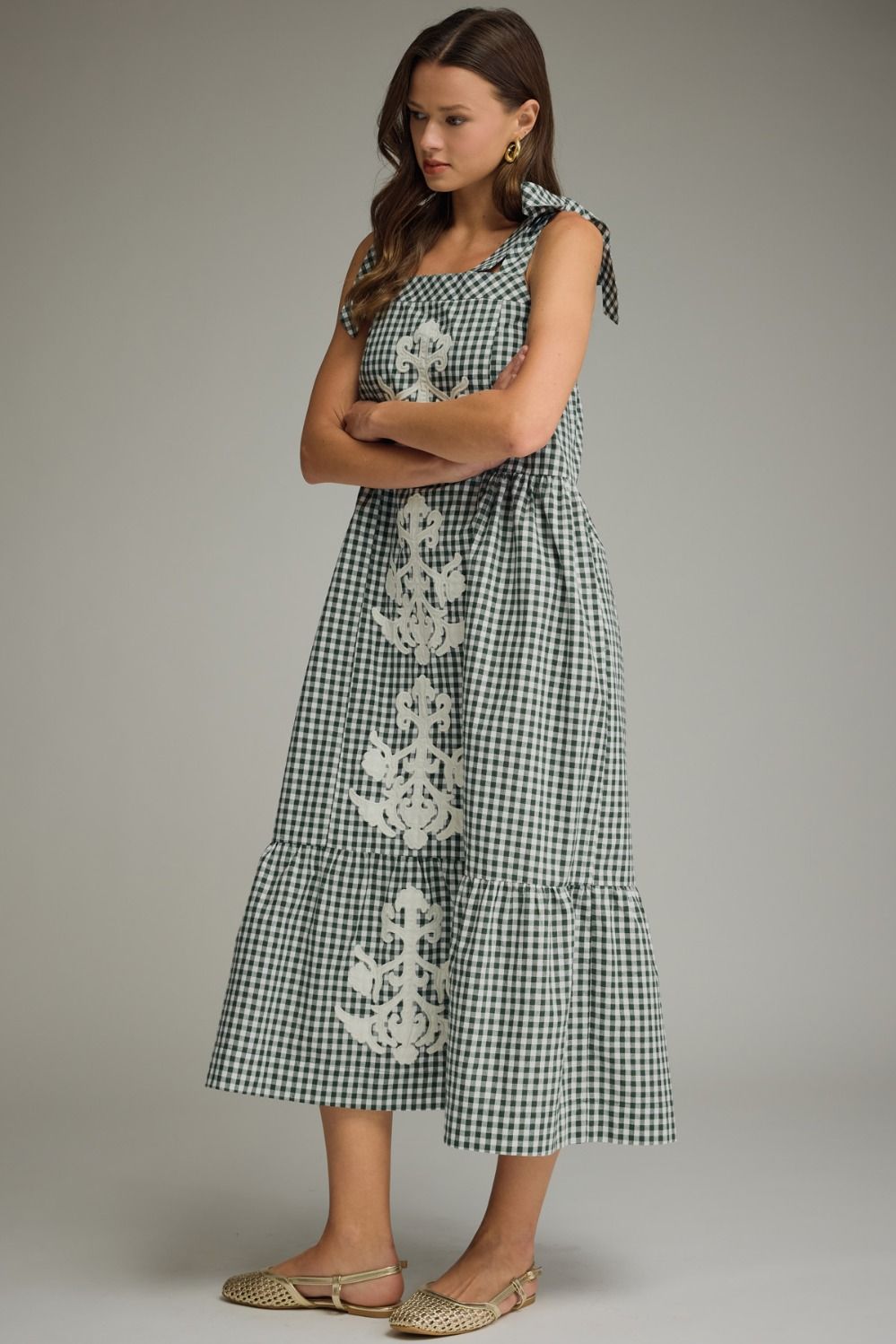 rowan sleeveless midi dress