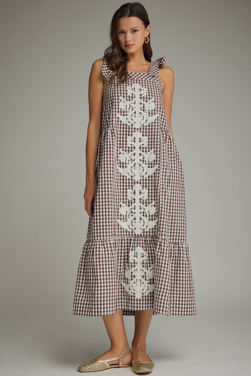 rowan sleeveless midi dress