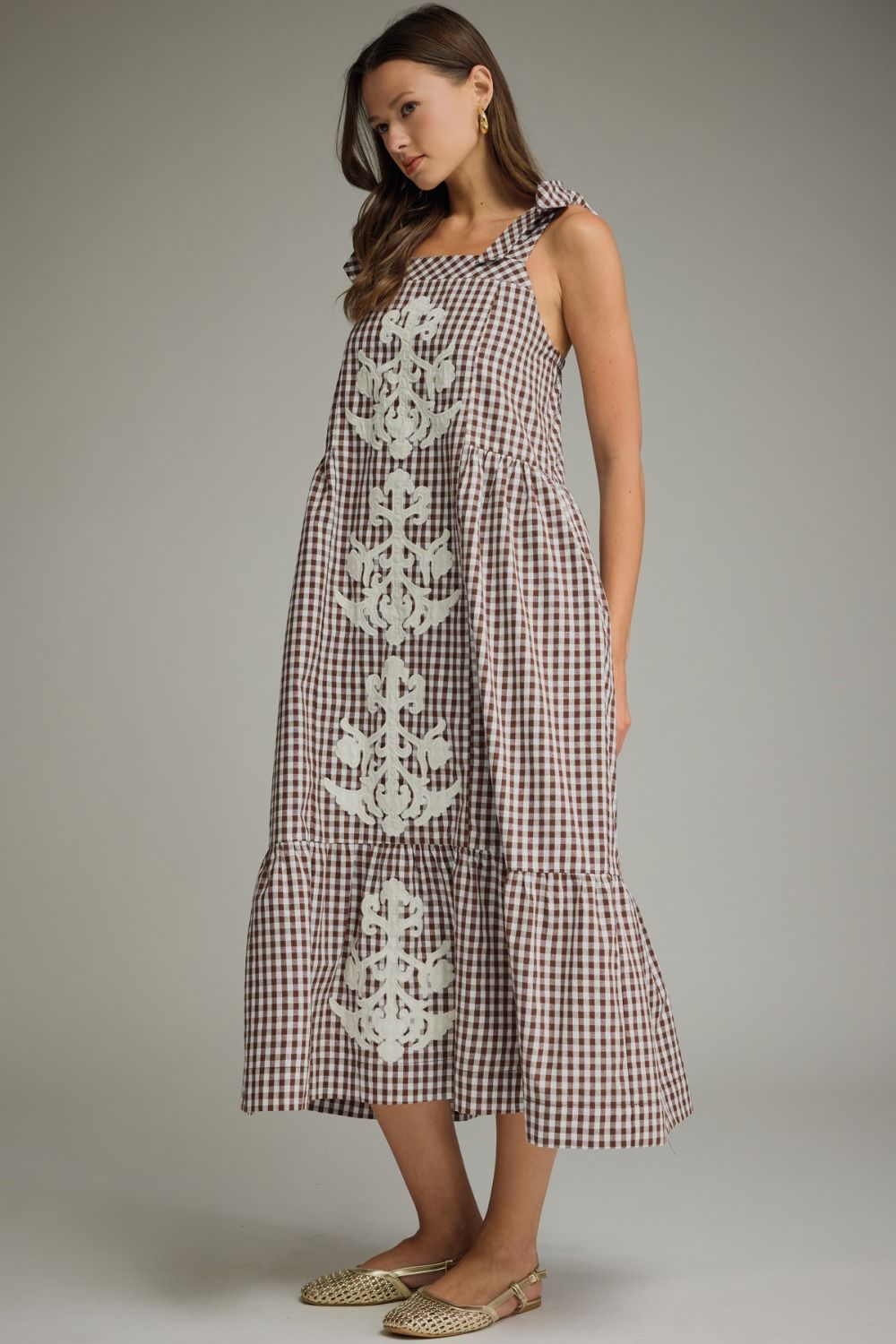 rowan sleeveless midi dress