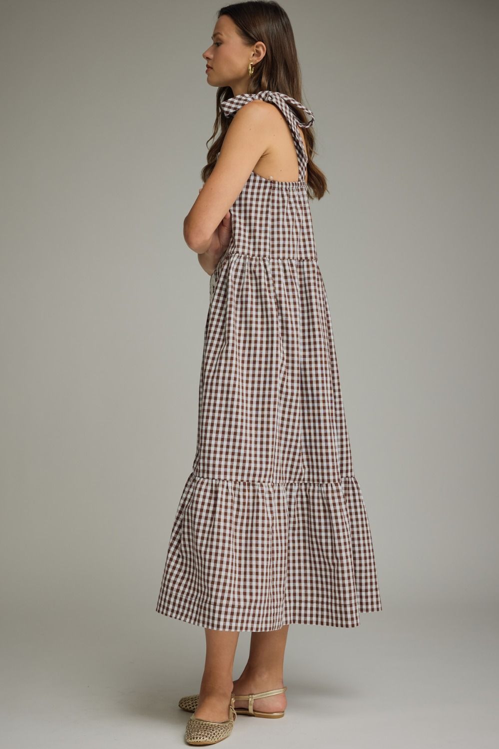 rowan sleeveless midi dress