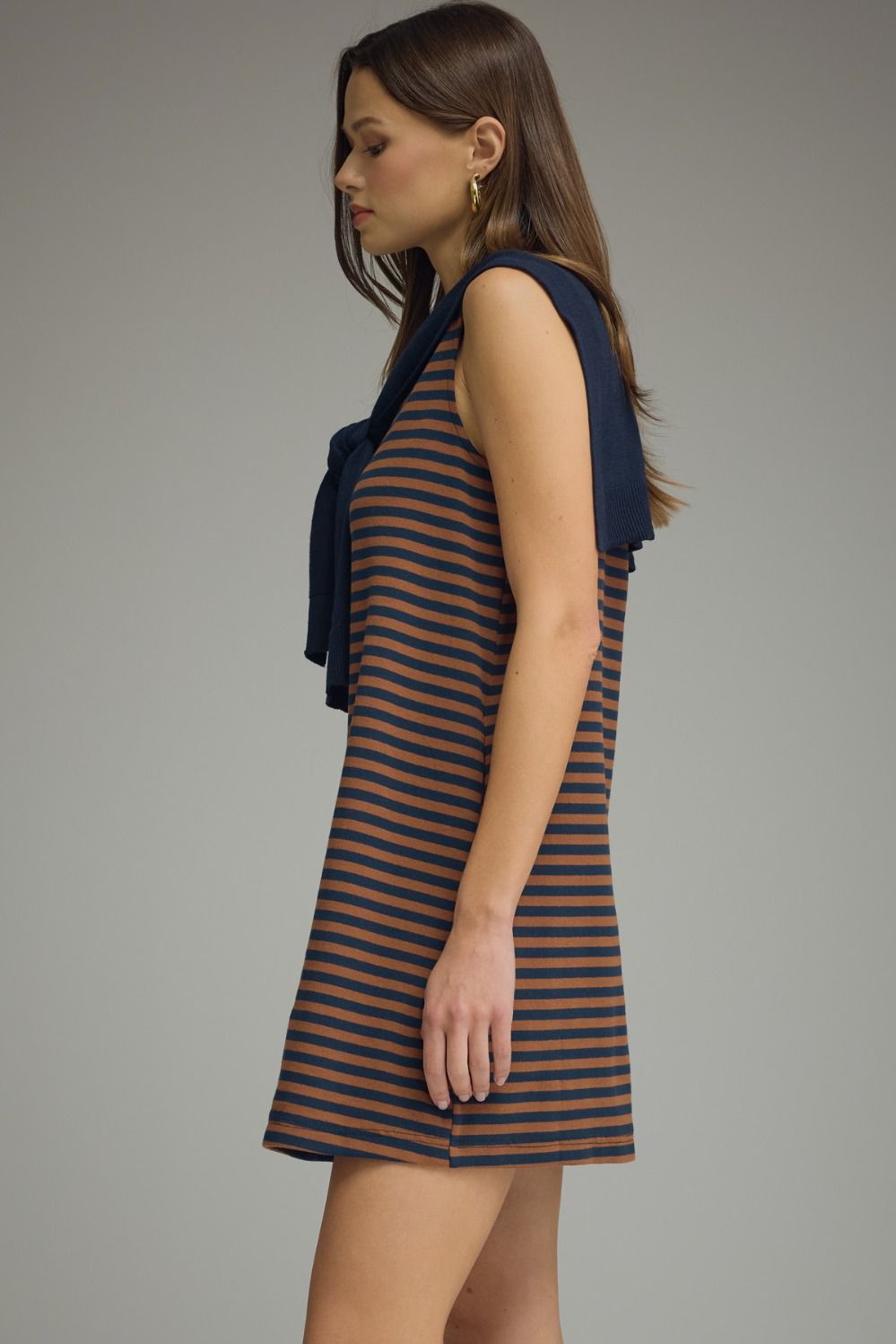 cardigan sweater stripe dress