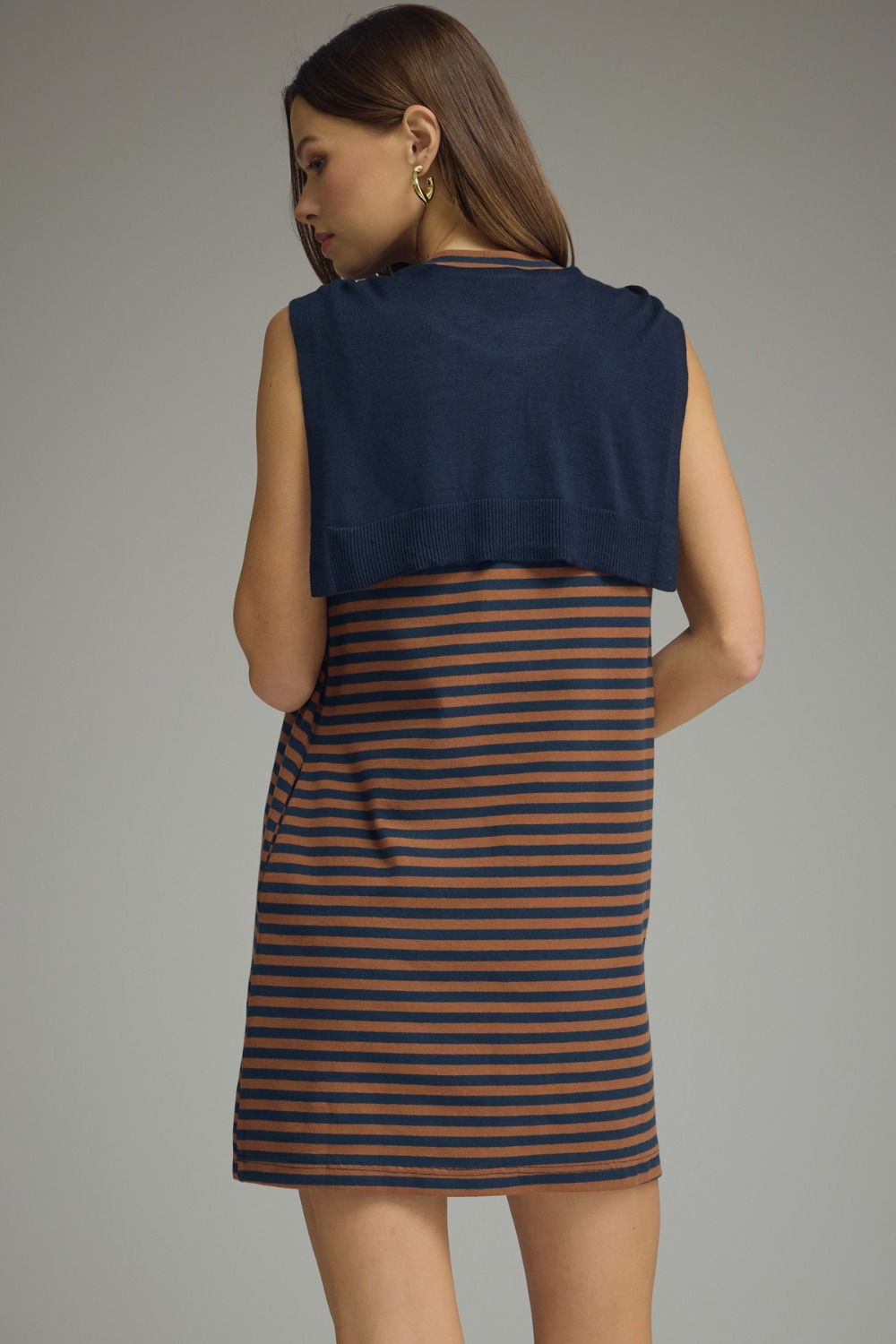 cardigan sweater stripe dress