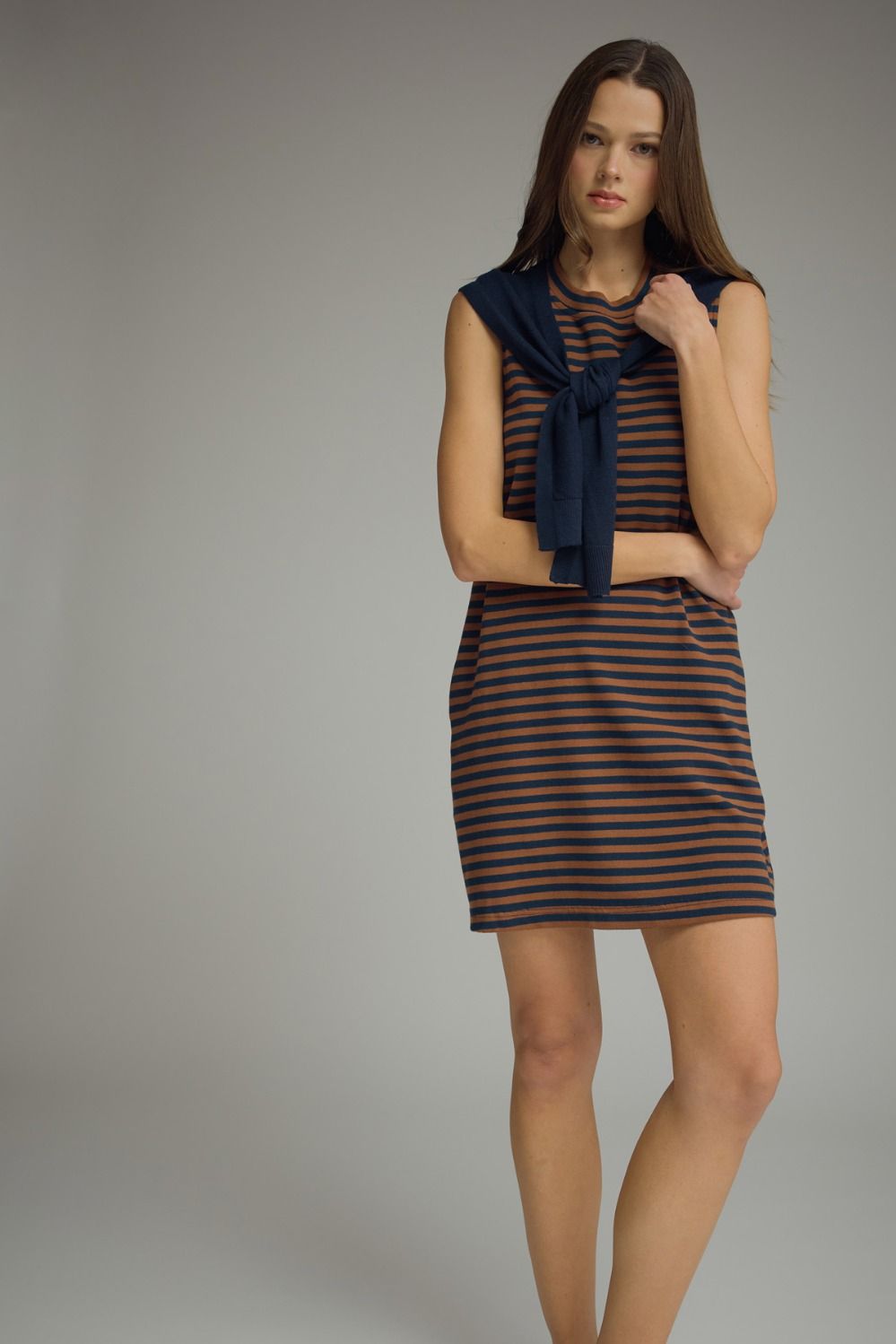 cardigan sweater stripe dress