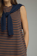 cardigan sweater stripe dress