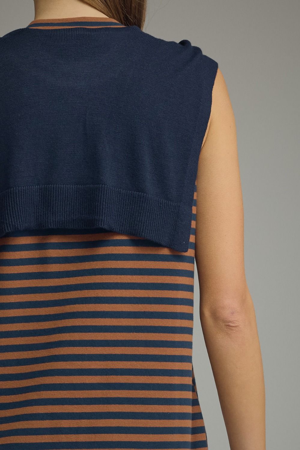 cardigan sweater stripe dress