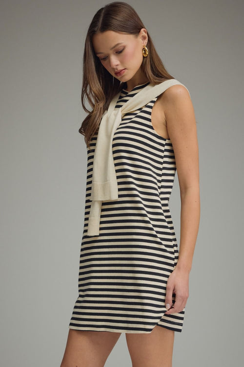 cardigan sweater stripe dress