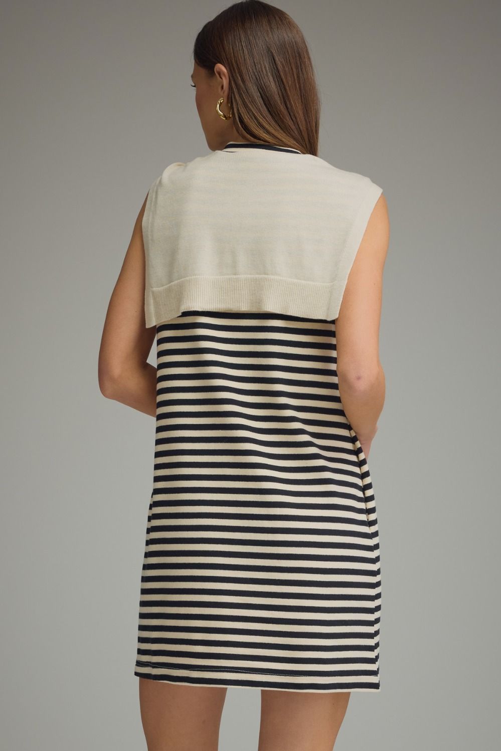 cardigan sweater stripe dress
