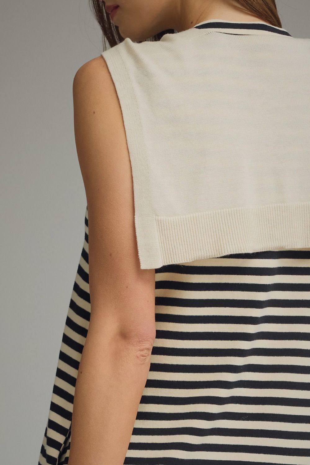 cardigan sweater stripe dress