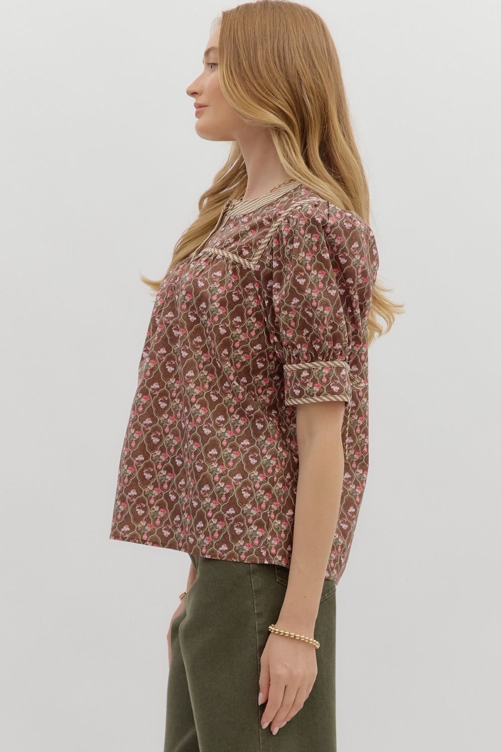 charlotte floral tie blouse