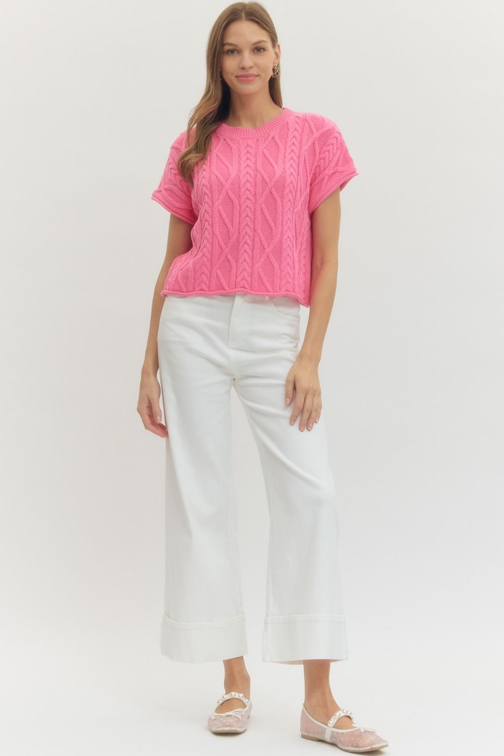 meadow cable sweater