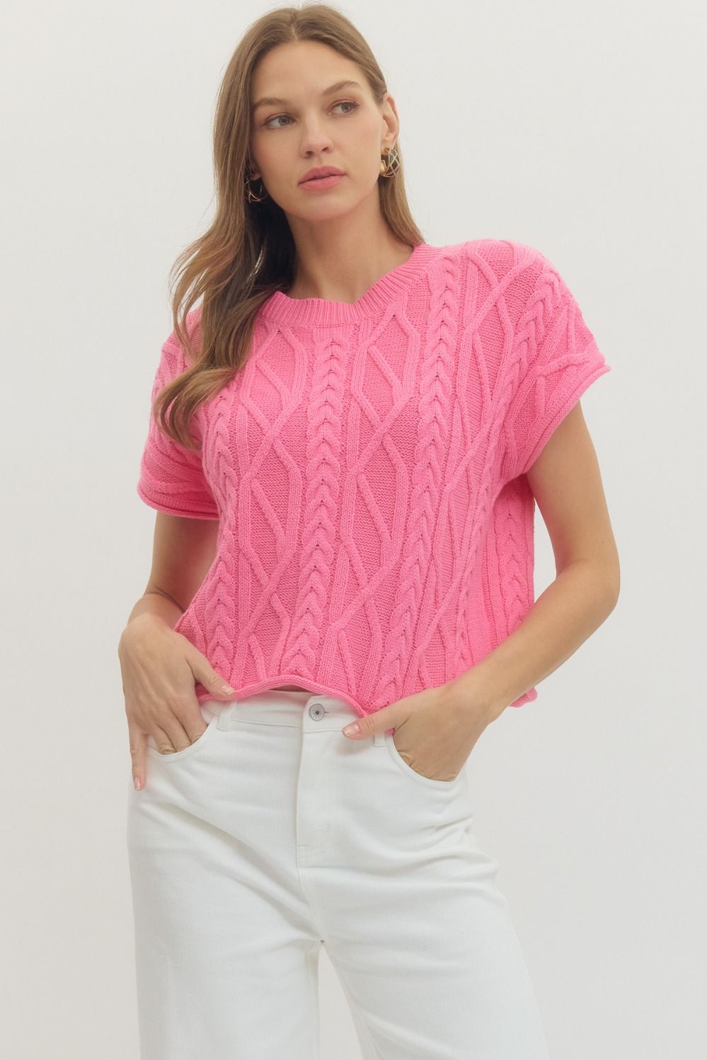 meadow cable sweater