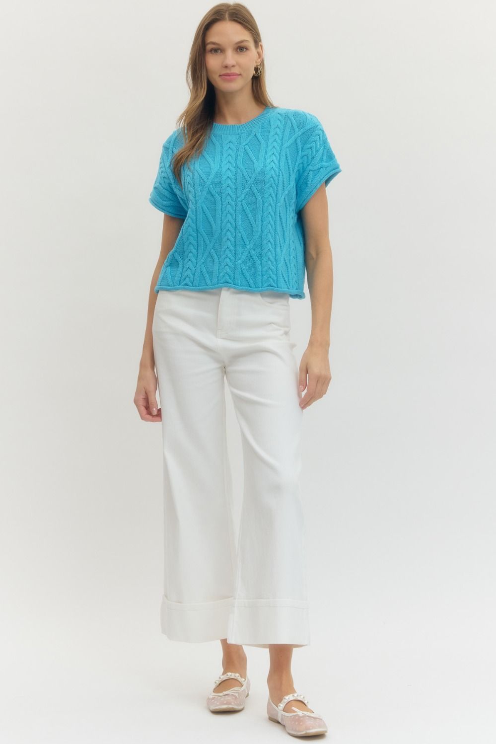 meadow cable sweater