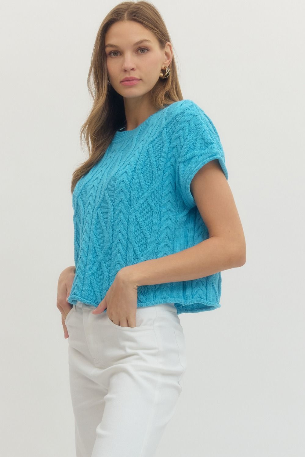 meadow cable sweater