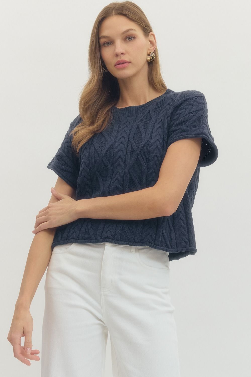 meadow cable sweater