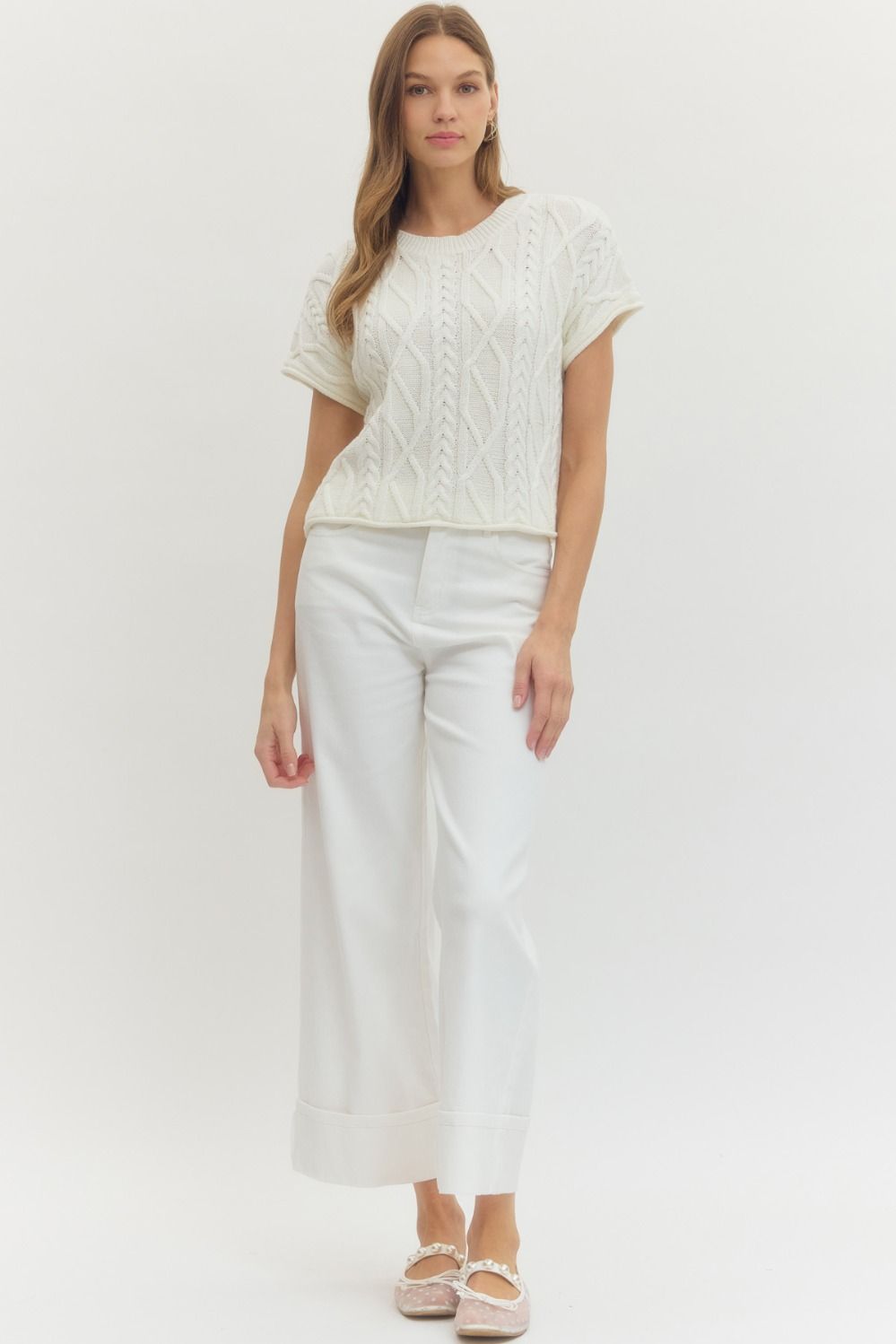 meadow cable sweater
