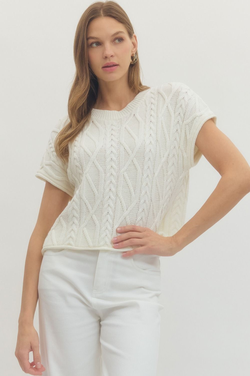 meadow cable sweater