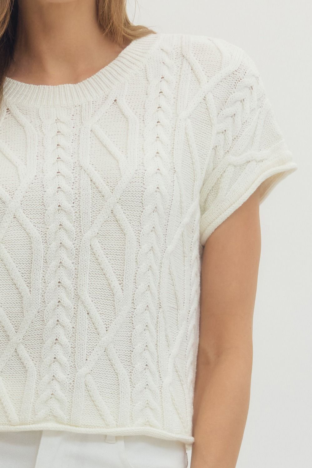 meadow cable sweater