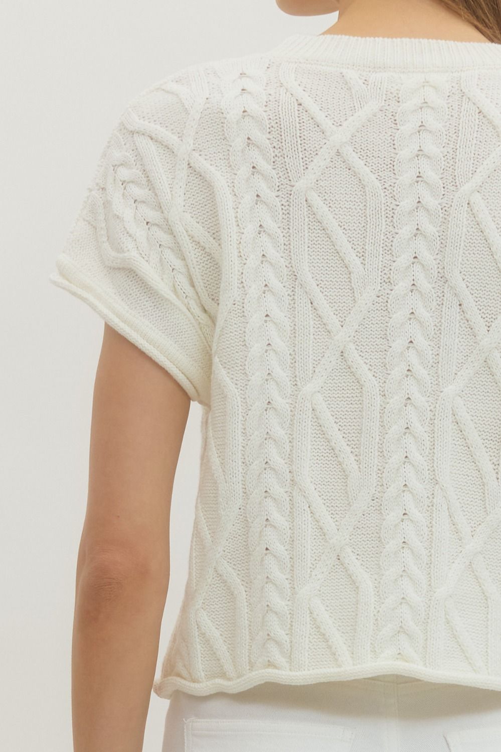 meadow cable sweater