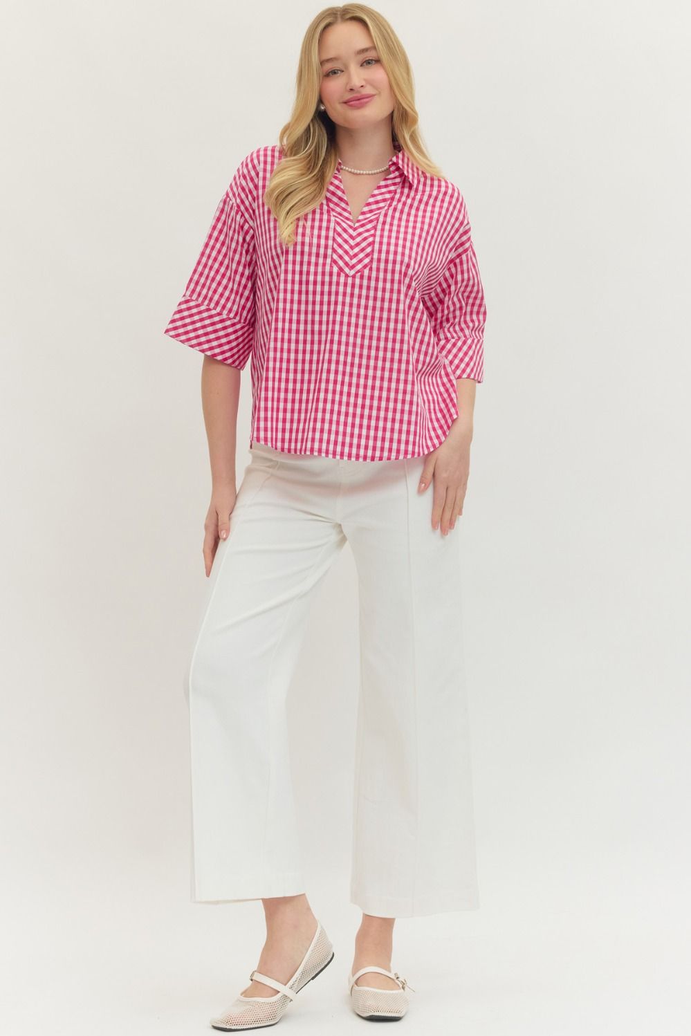 harriet gingham top