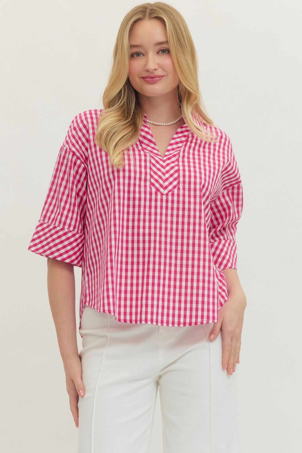 harriet gingham top