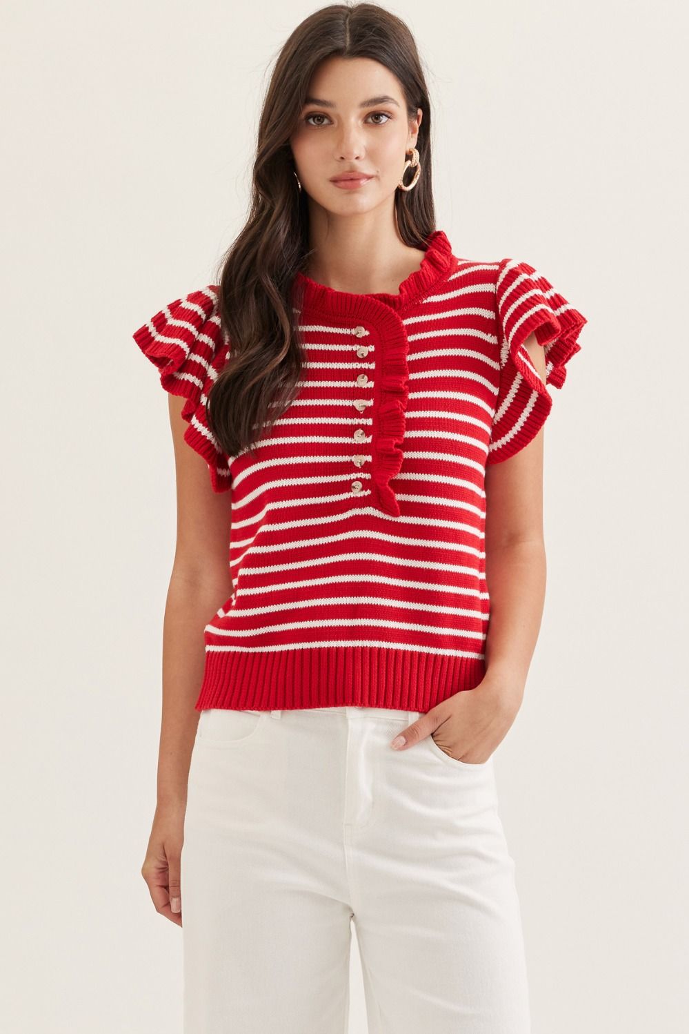 courtney ruffle sleeve top