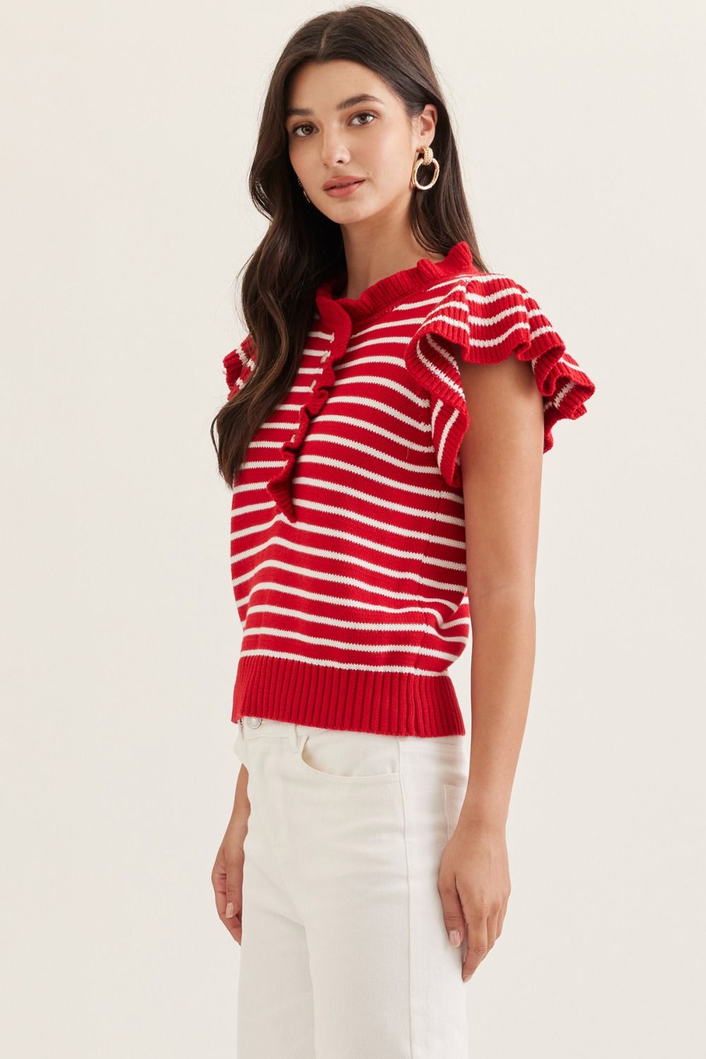 courtney ruffle sleeve top