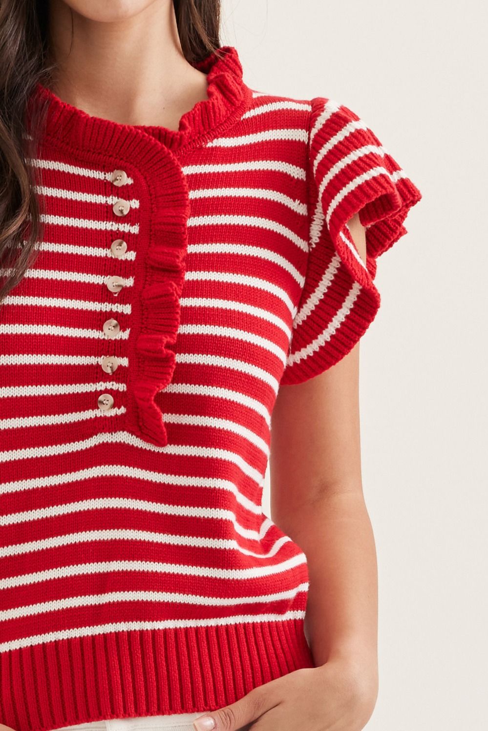 courtney ruffle sleeve top