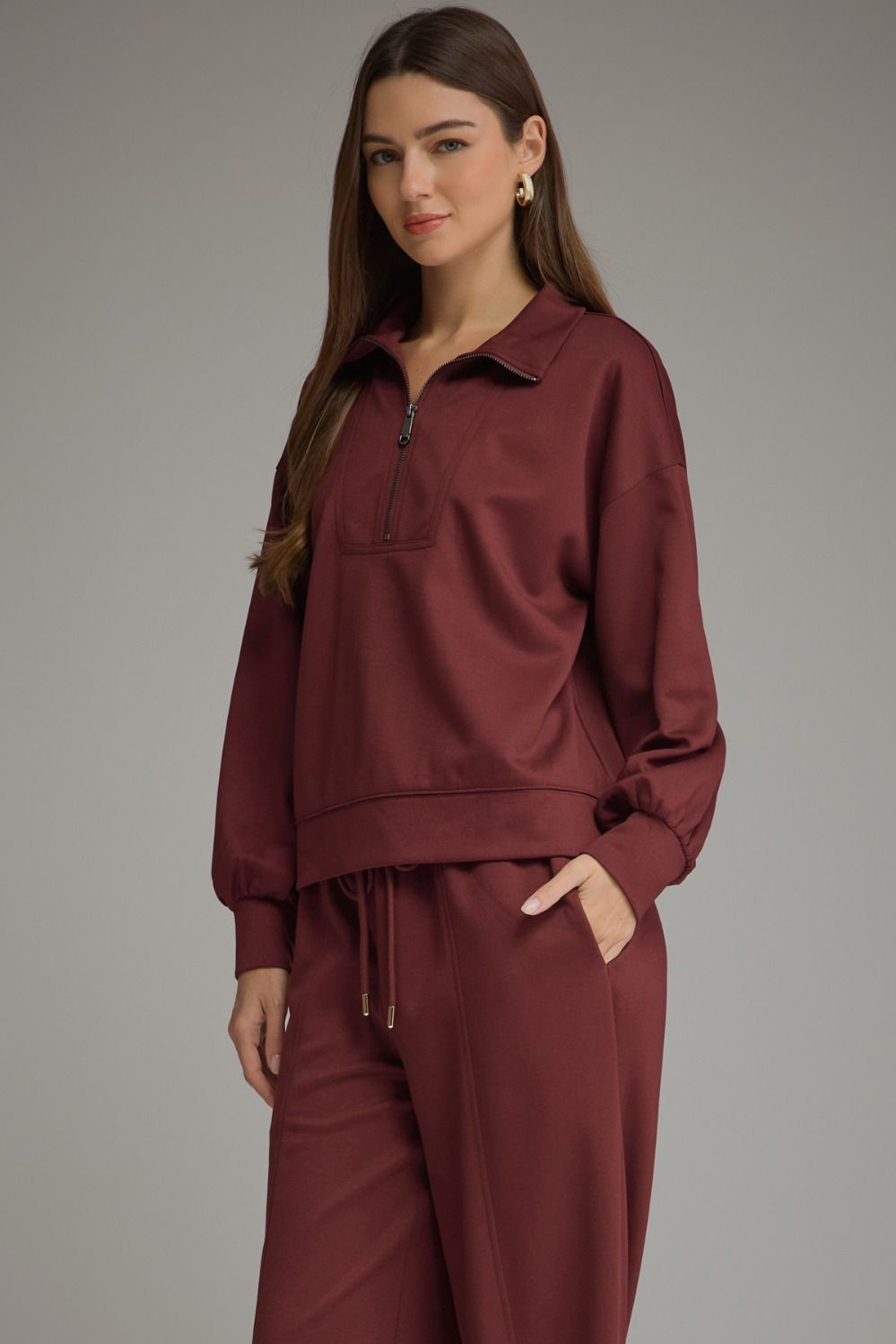tasha quarter zip top