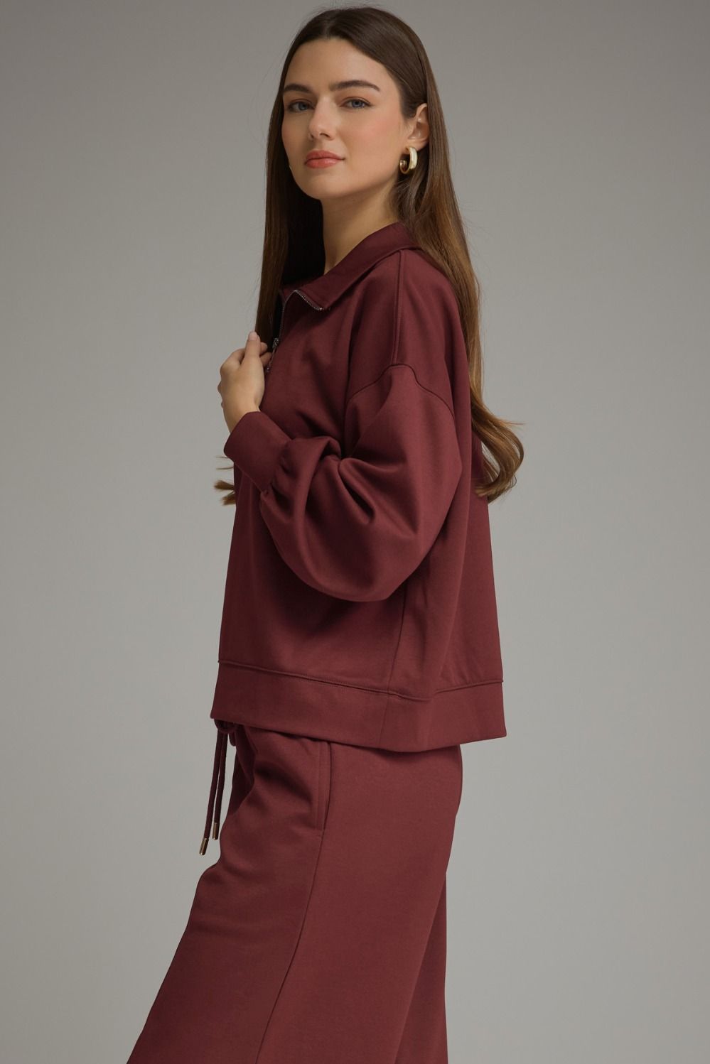 tasha quarter zip top